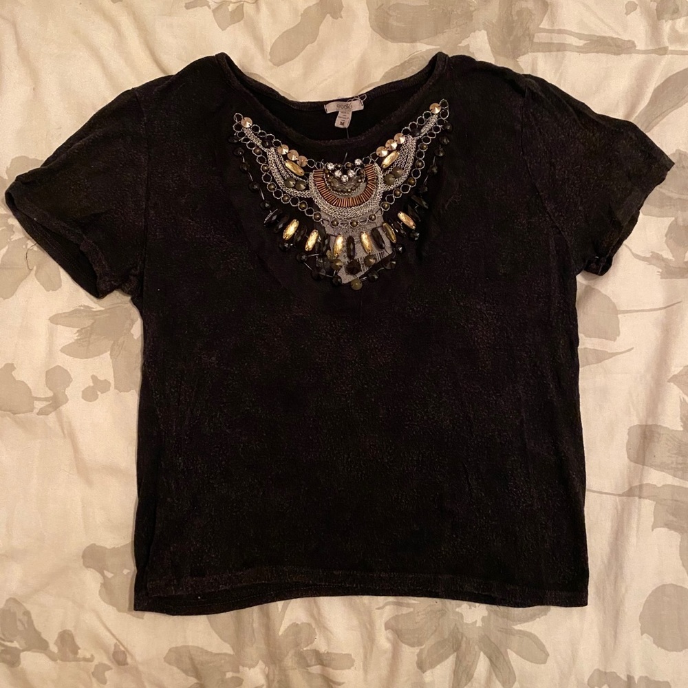 UO Embellished Crop Tshirt